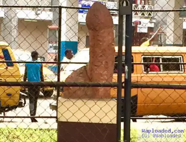 Check out this sculpture seen under the bridge at Ikeja